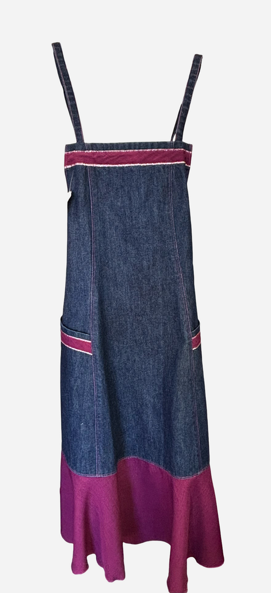 Purple Denim Apron